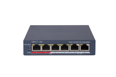 HIKVISION DS-3E1106P-EIM 4 Port Fast Ethernet Smart POE Switch