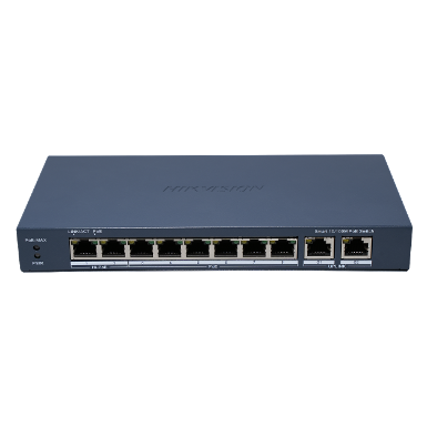 HIKVISION DS-3E1310HP-EI(B) 8 Port Fast Ethernet Smart POE Switch, Total PoE Power Budget 110W
