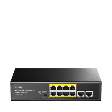 CUDY FS1010PG 8-Port 10/100 PoE+ Switch with 2 Port Gigabit Unmanaged Switch